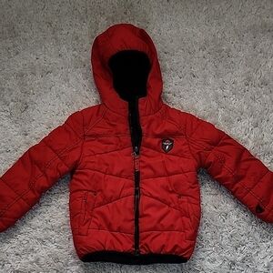 Protection System Red Puffer Jacket Size 6 Kjk2